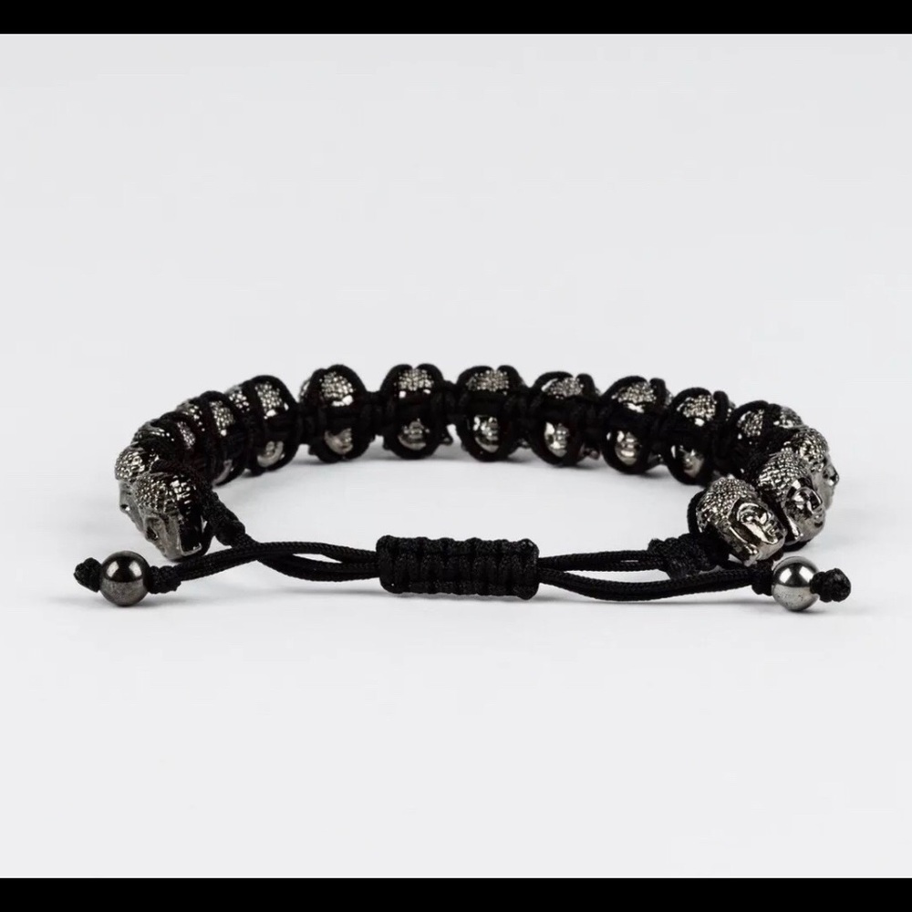 MEN’S HEAVY SILVER HEM BUDDHA BRACELET ~New - Picture 3 of 8